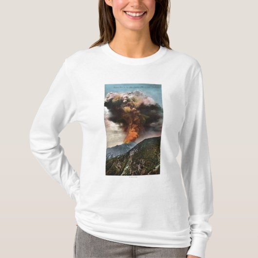 Waldbrandansicht in Berge T-Shirt (Vorderseite)