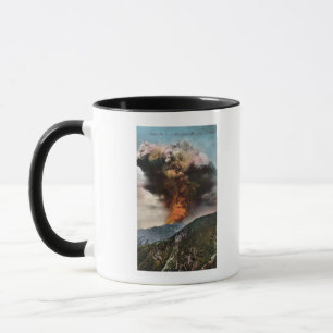 Waldbrandansicht in Berge Tasse
