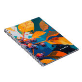 Waldbrände fallen Blätter. Blätter und Beeren im H Notizblock (Rechte Seite)