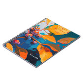 Waldbrände fallen Blätter. Blätter und Beeren im H Notizblock (Linke Seite)