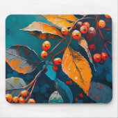Waldbrände fallen Blätter. Natureherbstbeere Mousepad (Vorne)