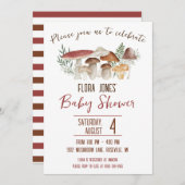 Waldbrände, Mushroom Themed Baby Dusche Einladung (Vorne/Hinten)