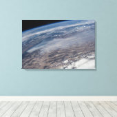 Waldbrände rund um den Yosemite Nationalpark. Leinwanddruck (Insitu (Holzboden))