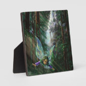 Waldbrände und Wasserfall Burg Fotoplatte (Vorderseite)