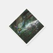 Waldbrände und Wasserfall Burg Serviette (Ecke)