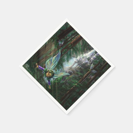 Waldbrände und Wasserfall Burg Serviette (Ecke)