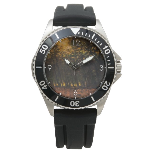 Waldbrände (von Laszlo Mednyanszky) Armbanduhr (Vorderseite)