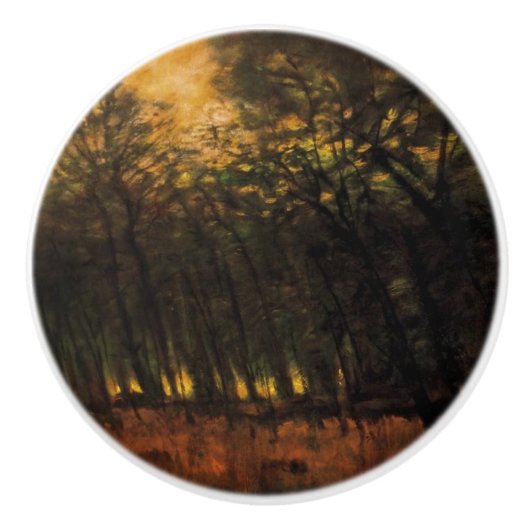 Waldbrände (von Laszlo Mednyanszky) Keramikknauf (Vorderseite)