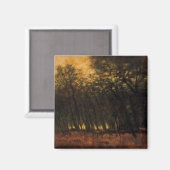 Waldbrände (von Laszlo Mednyanszky) Magnet (Vorderseite/Rückseite)