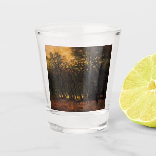 Waldbrände (von Laszlo Mednyanszky) Schnapsglas (Vorderseite)