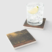 Waldbrände (von Laszlo Mednyanszky) Steinuntersetzer (Seitenansicht)