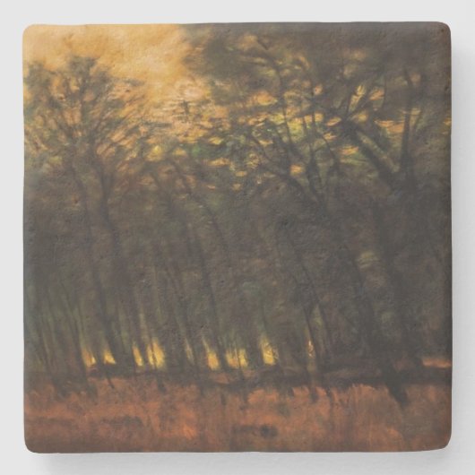 Waldbrände (von Laszlo Mednyanszky) Steinuntersetzer (Vorderseite)