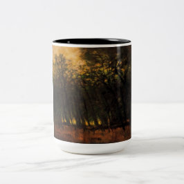 Waldbrände (von Laszlo Mednyanszky) Zweifarbige Tasse