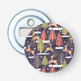 Waldbrandrentiere Winter Flaschenöffner