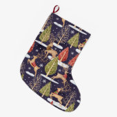 Waldbrandrentiere Winter Großer Weihnachtsstrumpf (Vorderansicht (hängend))