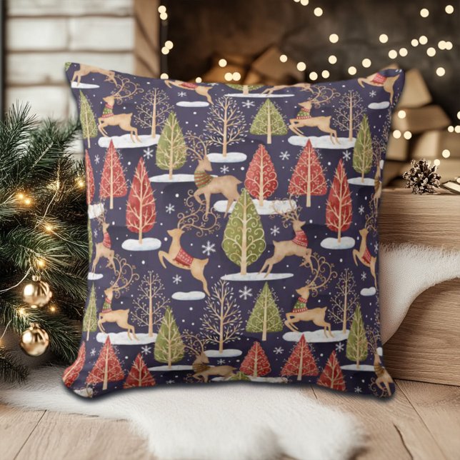 Waldbrandrentiere Winter Kissen (Von Creator hochgeladen)