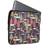 Waldbrandrentiere Winter Laptopschutzhülle (Vorne Rechts)
