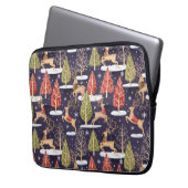Waldbrandrentiere Winter Laptopschutzhülle (Vorderseite Links)