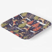 Waldbrandrentiere Winter Pappteller (Gewinkelt)