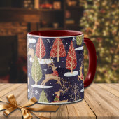 Waldbrandrentiere Winter Tasse