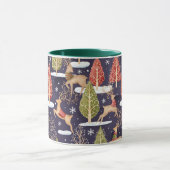 Waldbrandrentiere Winter Tasse (Zentrum)