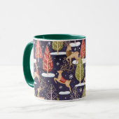 Waldbrandrentiere Winter Tasse (Vorderseite Links)