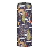 Waldbrandrentiere Winter Thermosbecher (Rückseite)