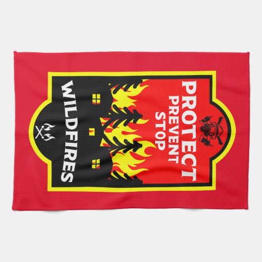 Waldbrandverhütung Geschirrtuch (Horizontal)