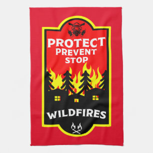 Waldbrandverhütung Geschirrtuch