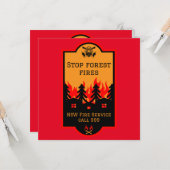 Waldbrandverhütung Karte (Vorderseite/Rückseite Beispiel)