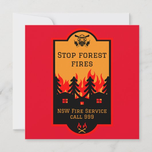 Waldbrandverhütung Karte (Vorderseite)