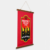 Waldbrandverhütung Wandteppich Mit Holzrahmen (Gewinkelt)