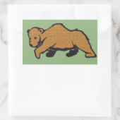 Waldbrauner Grizzlybär Rechteckiger Aufkleber (Tasche)