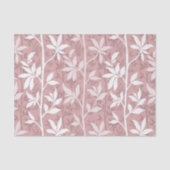 Waldbrise Moderne Botanische Silhouette Rosa Seidenpapier (Vorderseite)
