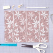 Waldbrise Moderne Botanische Silhouette Rosa Seidenpapier (Handwerk)