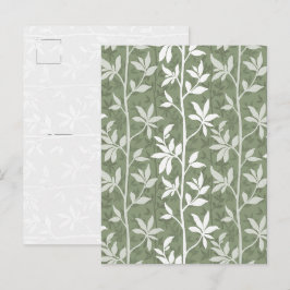 Waldbrise Moderne Botanische Silhouettenkunst Postkarte