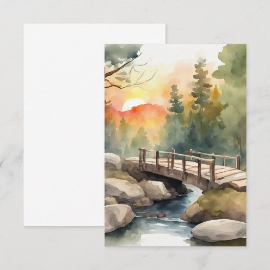 Waldbrücke - 3 Karte (Vorne/Hinten)