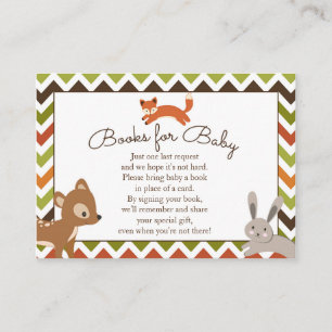 Waldbücher für Baby-Einsatz - Buch-Antrag Begleitkarte