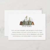 Waldbücher für Babydusche Einladung (Vorne/Hinten)