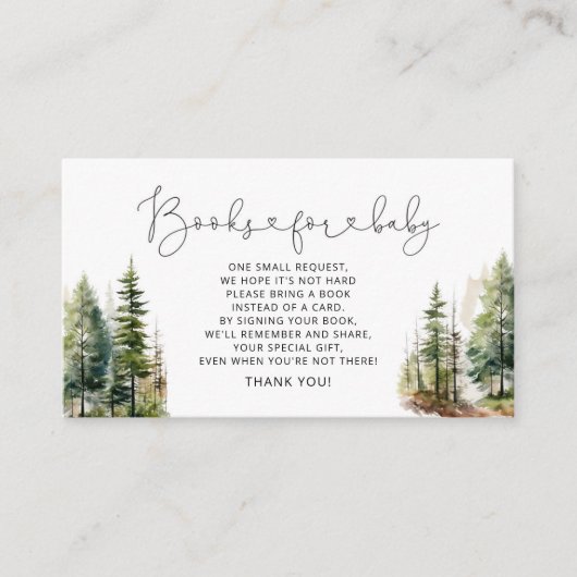 Waldbücher für den Wald in Wäldern Begleitkarte (Vorderseite)