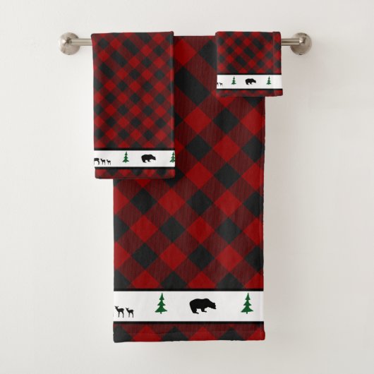 Waldbüffel Karo Handtuchhandtuch Set (Insitu)