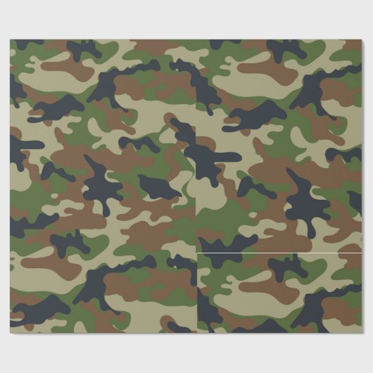 WaldCamouflage Geschenkpapier (Flach)