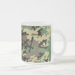 WaldCamouflage-mattierte Kaffee-Tasse Mattglastasse