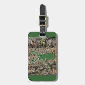 WaldCamouflagegrün-Rotwildkopf Gepäckanhänger (Vorderseite vertikal)