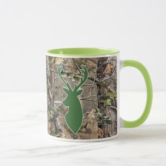 WaldCamouflagegrün-Rotwildkopf Tasse (Rechts)