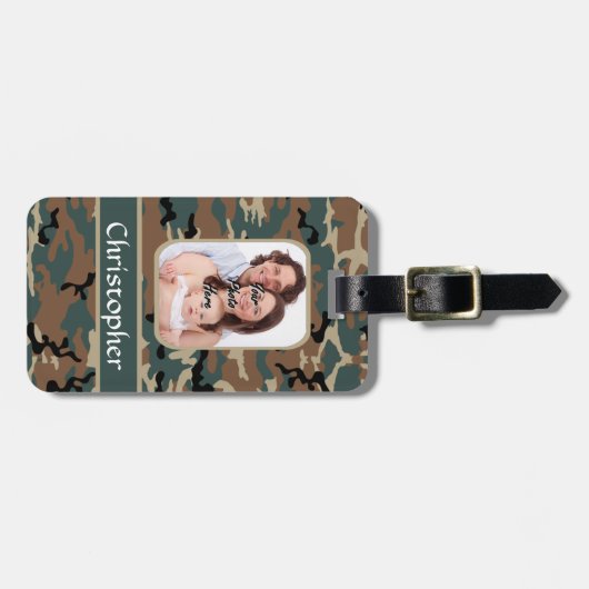 WaldCamouflagemuster Gepäckanhänger (Vorderseite horizontal)