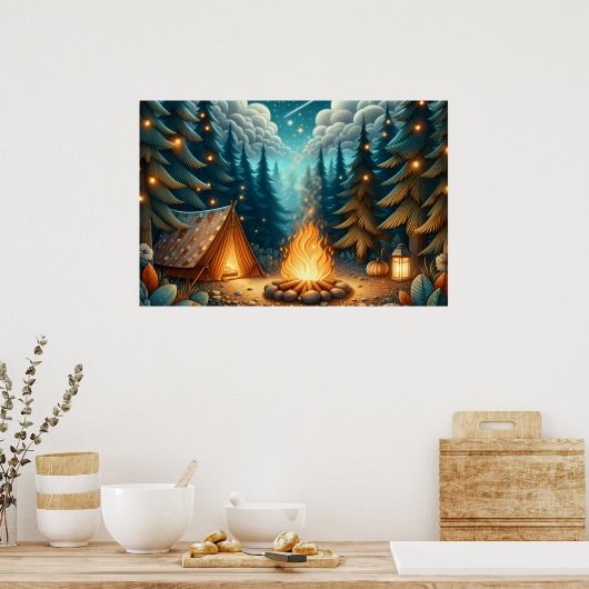 Waldcamping Poster (Küche)