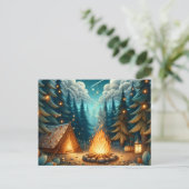 Waldcamping Postkarte (Stehend Vorderseite)