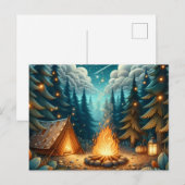 Waldcamping Postkarte (Vorne/Hinten)