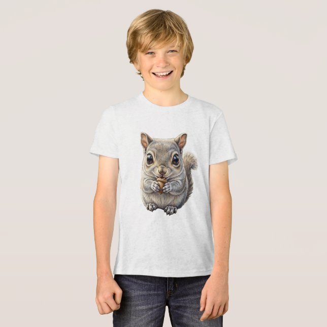 Waldcharm Haselnuss-Sammler Tri-Blend Shirt (Vorderseite voll)